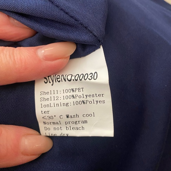 O-Neck, Navy sequined party dress, Evening dress - Picture 3 of 7